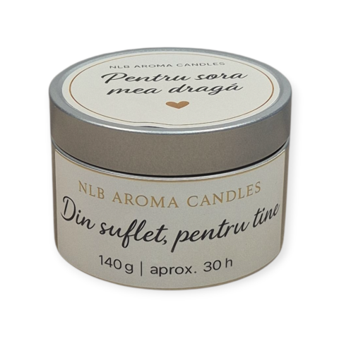 Lumânare parfumată din ceară de soia – Pentru sora mea dragă 140g [1]