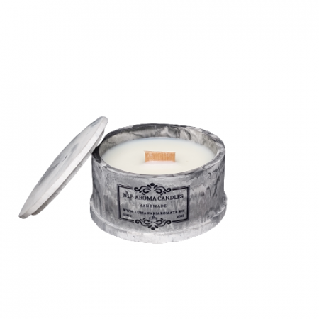 Lumanari Parfumate Handmade - Lumanare parfumata din ceara soia, Cranberry Orange, fitil lemn, handmade, nontoxic, 60 g