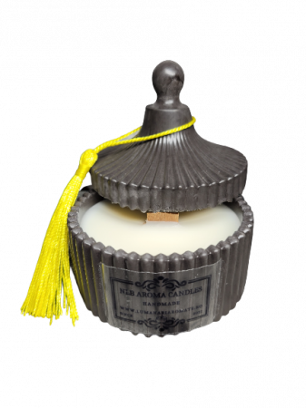 Toate produsele - Lumanare parfumata din ceara soia, Dark Musk, fitil lemn, handmade, nontoxic, 75 g