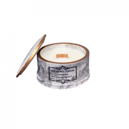 Lumanari Parfumate Handmade - Lumanare parfumata din ceara soia,Vanilie, Vanilla, fitil lemn, handmade, nontoxic, 60 g