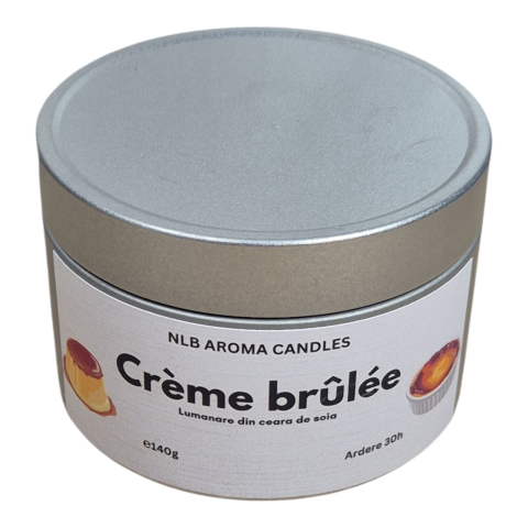 Lumânare parfumată handmade din ceară de soia – Creme Brullee 140g [3]