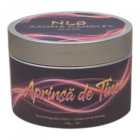 Lumânare parfumată premium 140g din ceară de soia – Aprinsă de Tine | NLB Intense [4]