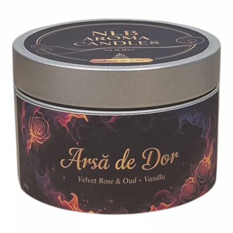 Lumânare parfumată premium 140g din ceară de soia – Arsă de Dor | NLB Intense [3]