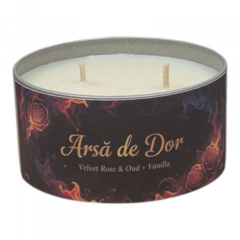 Lumânare parfumată premium 140g din ceară de soia – Arsă de Dor | NLB Intense [4]