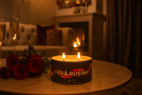 Lumânare parfumată premium 140g din ceară de soia – Fără Rușine | NLB Intense [1]