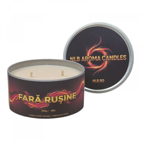 Lumanari Parfumate Handmade - Lumânare parfumată premium 140g din ceară de soia – Fără Rușine | NLB Intense
