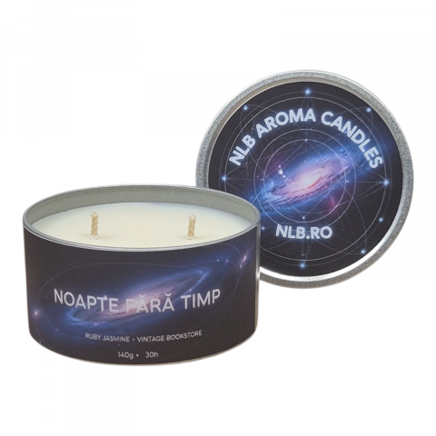 Lumanari Parfumate Handmade - Lumânare parfumată premium 140g din ceară de soia – Noapte Fără Timp | NLB Intense