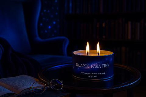 Lumânare parfumată premium 140g din ceară de soia – Noapte Fără Timp | NLB Intense [1]
