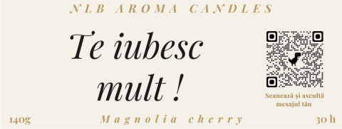 Lumânare personalizată cu mesaj audio – ceară de soia handmade NLB 140 g [2]