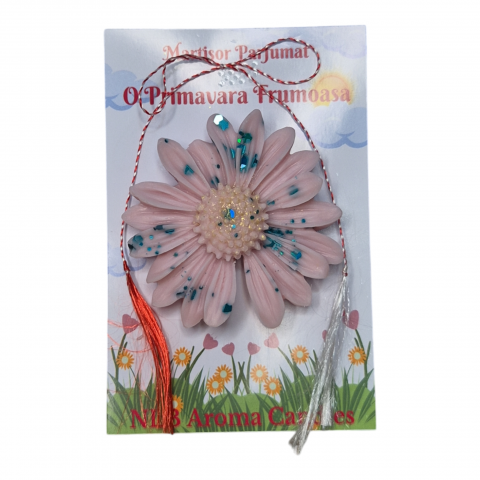 Aromaterapie - Mărțișor Parfumat din ceară de soia Magnolia Cherry 17g