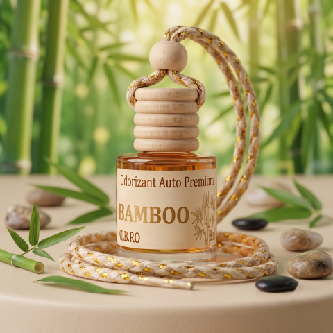 Odorizante & Parfum de Ambient - Odorizant Auto Premium Bamboo, Aromă Verde și Proaspătă, 8 ml