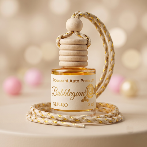 Toate Produsele - Odorizant Auto Premium Bubblegum, Aromă Dulce și Jucăușă, 8 ml