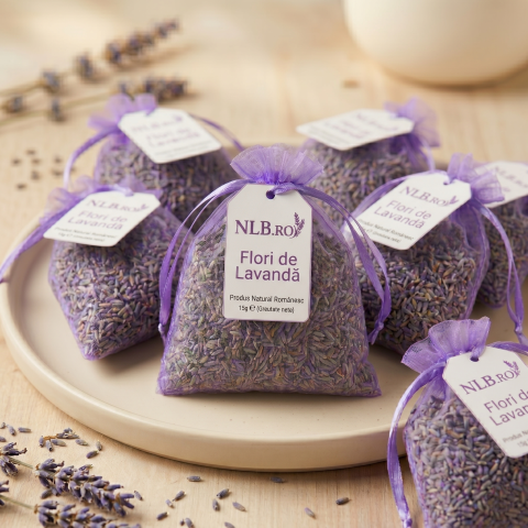 Parfumuri Auto - Set 5 Săculeți Lavandă Naturală | NLB Aroma Candles 5x15g