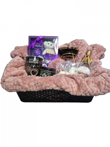 Cadouri pentru Ziua Îndrăgostiților - Set Aromaterapie Relax Basket Ceară Parfumată din Soia, Lumânare Parfumata, Vas Aromaterapie și Accesorii Cadou
