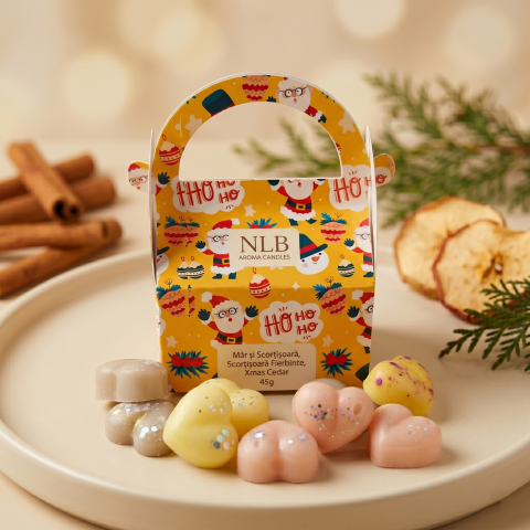 Ceară Parfumată (Wax Melts) - Set Aromatic de Craciun: Ceara Soia Parfumata Handmade. Arome: Mar si cortisoara, Scortisoara fierbinte, Xmas cedar 45g