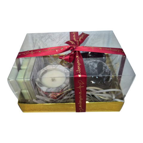 Cadouri - Set Cadou Aromaterapie – Ceară Parfumată Vanilie, Lumanare Mar & Scorțișoară, Vas Aromaterapie și Accesorii