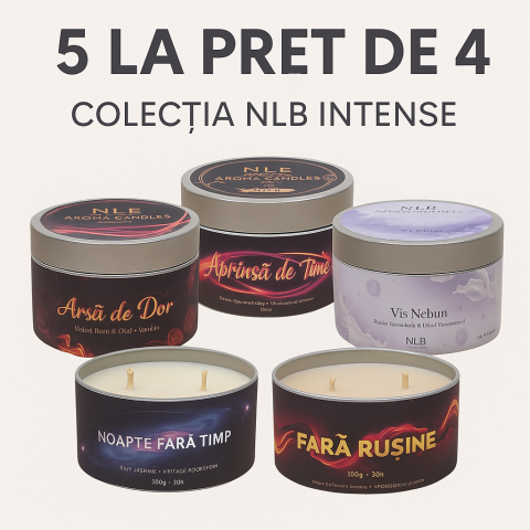 Cadouri pentru Ziua Îndrăgostiților - Set Promoțional NLB Intense – 5 lumânări la preț de 4