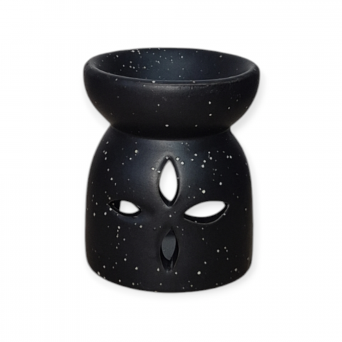 Aromatizoare - Vas Ceramic Aromaterapie Negru Mat 8 cm