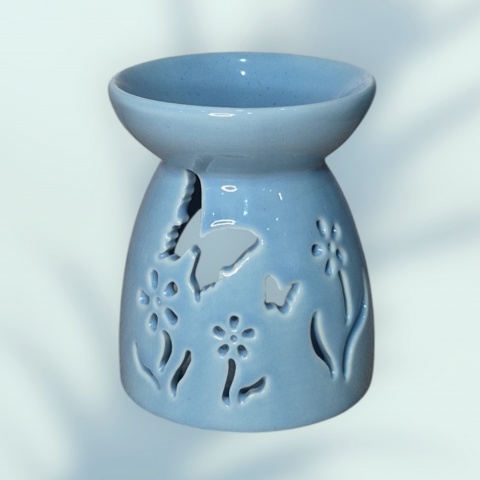 Vas ceramic pentru aromaterapie Primavara - 10 cm Albastru [1]