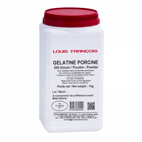 INGREDIENTE ALIMENTARE - Gelatina din porc 200 bloom pudra Louis Francois PREMIUM 1kg