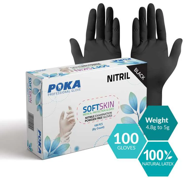 MANUSI NITRIL NEPUDRATE POKA BLACK/PINK [1]