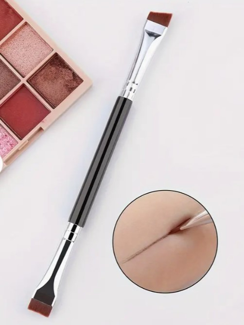 Kettővégű precíziós ecset – ferde szemöldök és eyeliner (fanyél) [2]