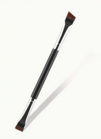 Kiegészítők és Fogyóeszközök - Kettővégű precíziós ecset – ferde szemöldök és eyeliner (fanyél)