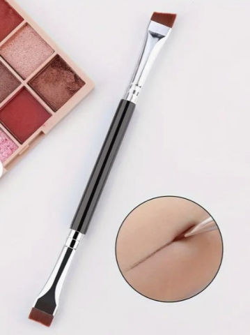 Kettővégű precíziós ecset – ferde szemöldök és eyeliner (fanyél) [1]