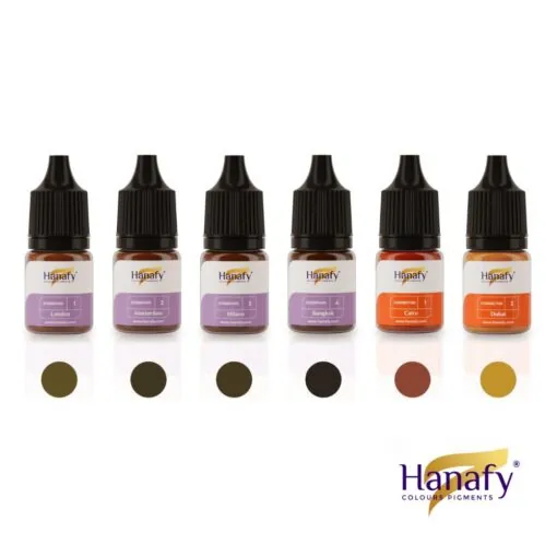 Mikropigmentáció - Hanafy “Mineral + Correctors” – Mineral Eyebrows Collection (5ml × 6 db)