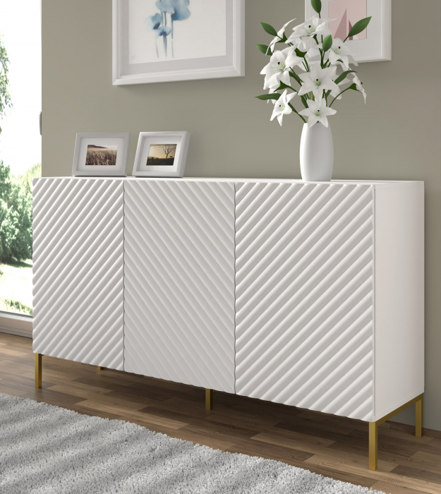 Comoda Surf White: Eleganță și funcționalitate în dimensiuni generoase 150 x 42 x 87 cm [4]