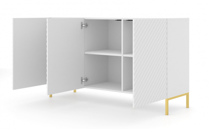 Comoda Surf White: Eleganță și funcționalitate în dimensiuni generoase 150 x 42 x 87 cm [2]