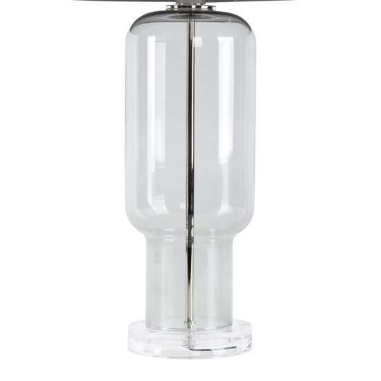 Lampa decorativa cu picior din sticla si abajur mat, de culoare gri, Lila 38X61cm [3]