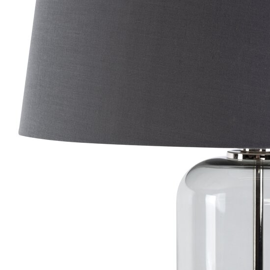 Lampa decorativa cu picior din sticla si abajur mat, de culoare gri, Lila 38X61cm [4]