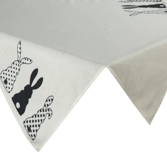 Promotii - Fata de masa de Paste PRIMAVERA din catifea decorata cu imprimeu  iepurasi