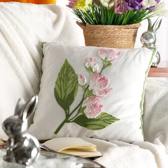 Fata de perna de Paste SPRING 68 decorata cu motiv floral brodat [1]