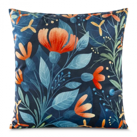 Produse - Fata de perne, Velvet cu imprimeu floral super catifelata