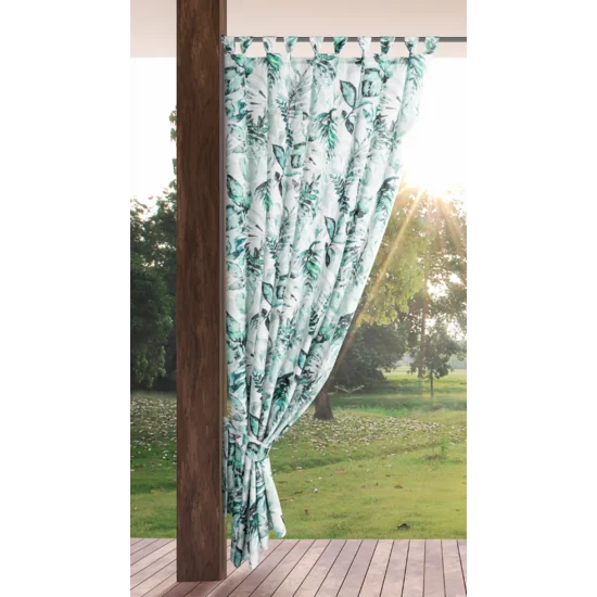 Perdeau GARDEN pentru gradina si terasa, din material impermeabil cu motiv vegetal pe bretele Velcro [3]