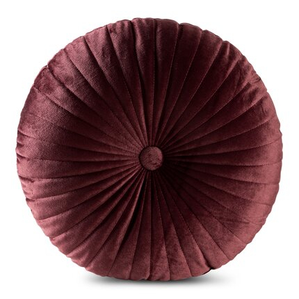 Perna decorativa rotunda Velvet,cu un model convex cu umplutura [4]