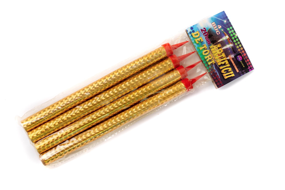 Artificii tort 25 cm lungime efect 90 sec. pachet 30 set [2]