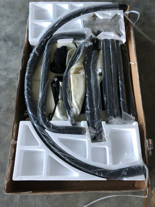 Balansoar tip sezlong crem pentru terasa si gradina [4]