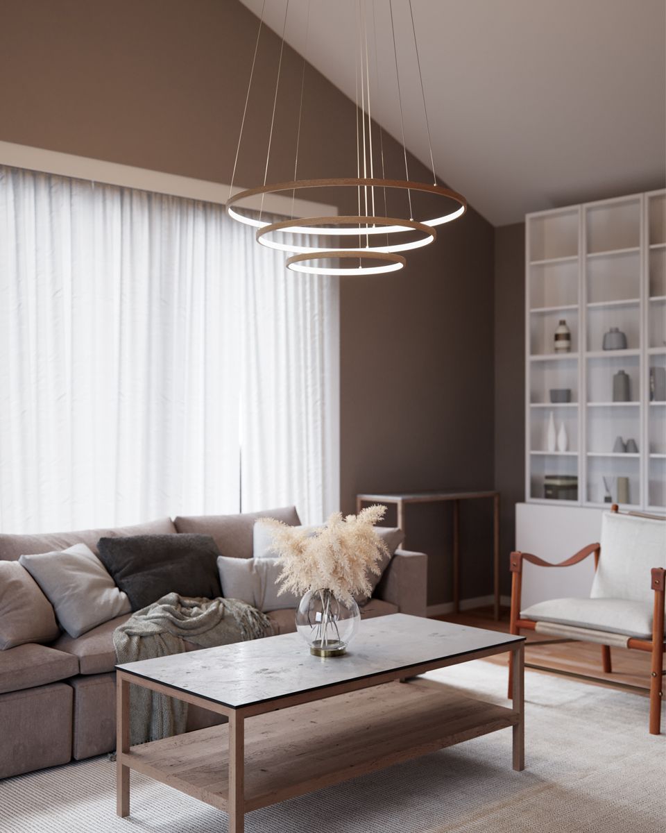 Lustra Trione natur , spirala luminoasa moderna [3]