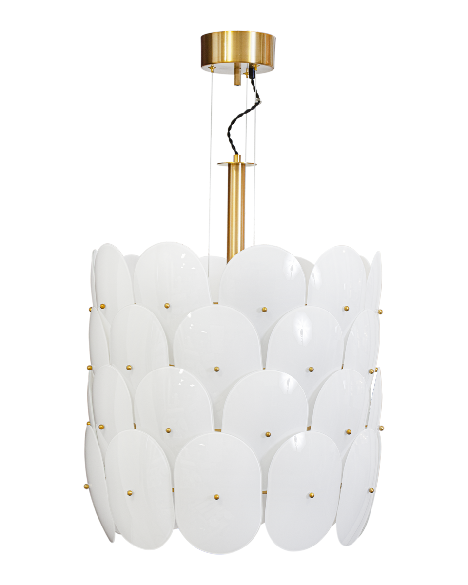 Omlott Lustra din lamele 50 cm  alb/auriu [1]