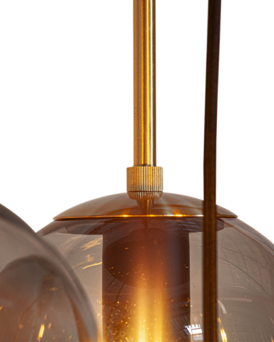 Laura lustra|plafoniera 53 cm sticla neagra/gri fumuriu [4]