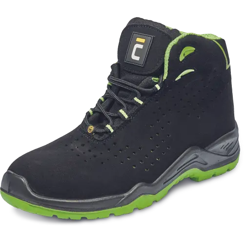 Bocanci S1 cu bombeu - Bocanci de protectie, culoarea negru, Cerva, HALWILL MF ESD S1P SRC