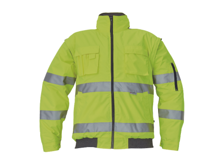 Imbracaminte de lucru si protectie - Jacheta reflectorizanta vatuita de iarna Clovelly, cu maneci detasabile