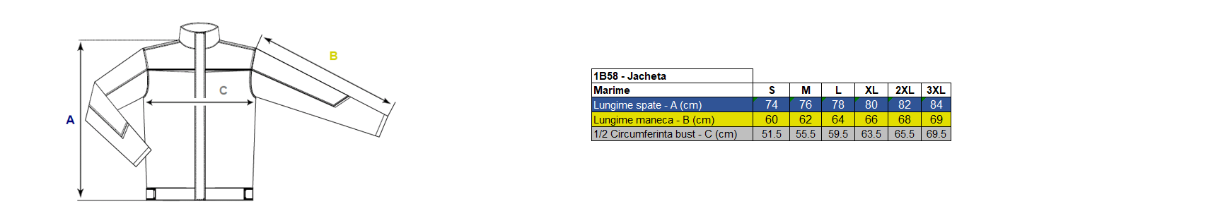 Costum salopeta ignifugat Renania FLAME, 100% bumbac, 295gr/mp