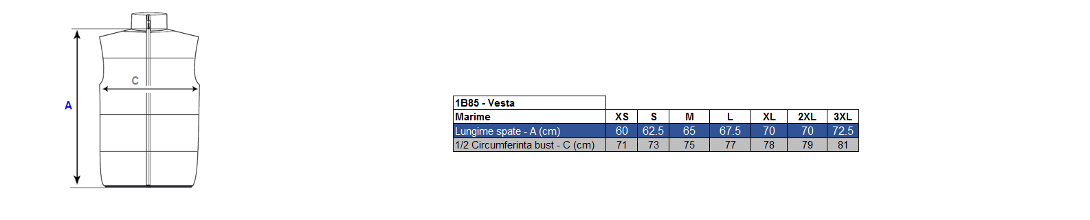 Vesta vatuita de iarna Motley, Renania