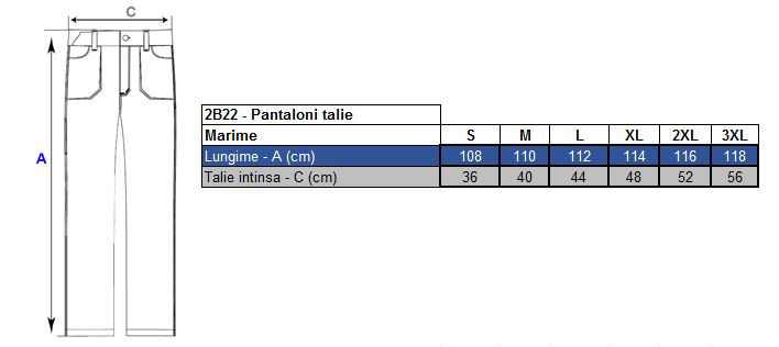 Pantaloni de lucru in talie tercot 65/35, 235gr/mp, Renania Andura