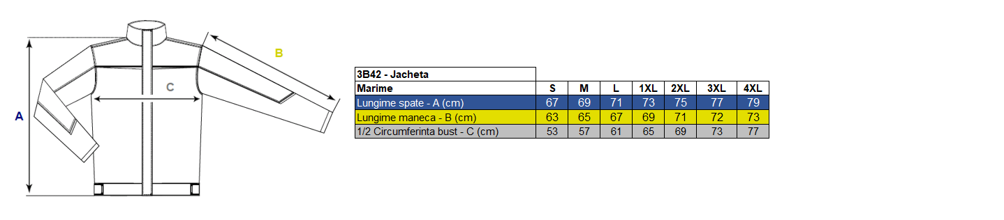 Jacheta de lucru Renania New William, 97% bumbac, 245gr/mp, 3% spandex