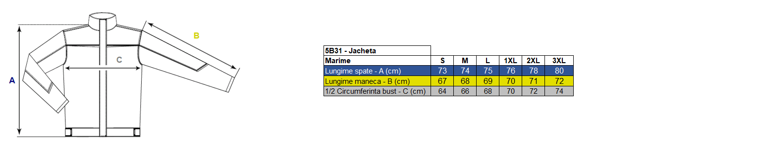 Jacheta reflectorizanta vatuita de iarna Renania Oslo, 100% poliester Oxford
